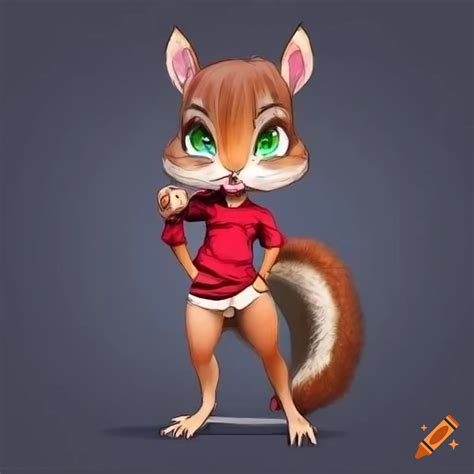 Squirrel girl with red shirt