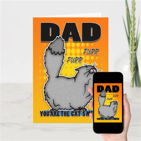 Father's Day Card - Cute Cat | Zazzle