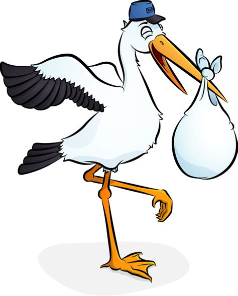 Download Stork Clipart Baby Transparent Background - Transparent Background Stork Gif - Png ...