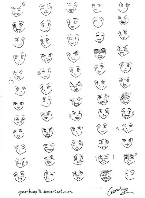 Anime Face Expressions Names ~ Anime Facial Expressions Chart | Bodewasude