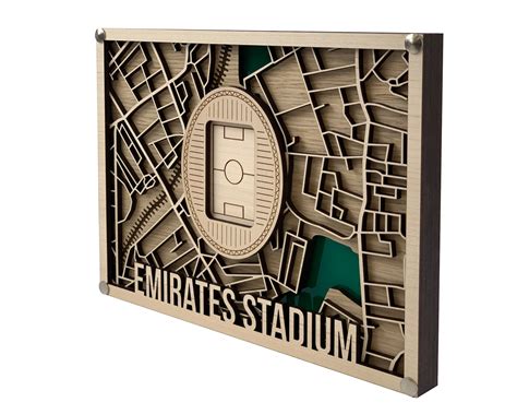 3d Wooden Arsenal FC Map Arsenal Gift Emirates Football | Etsy