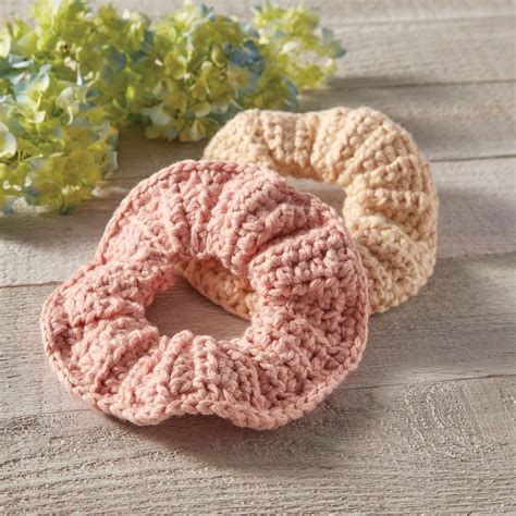 Loops & Threads® Crème Cotton™ Crochet Hair Scrunchie