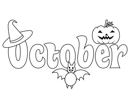 Top 10 October Coloring Pages for preschoolers, kindergarten, adults ...