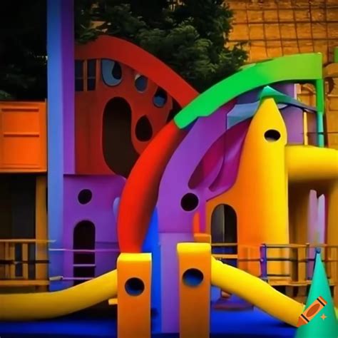 Colorful and surreal playground