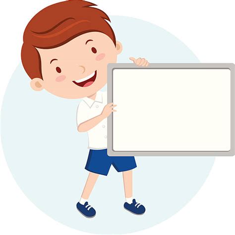 Kids And Whiteboard Clip Art, Vector Images & Illustrations - iStock