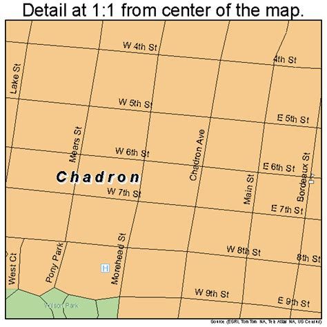 Chadron Nebraska Street Map 3108605