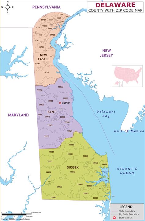 Delaware County Zip Codes Map