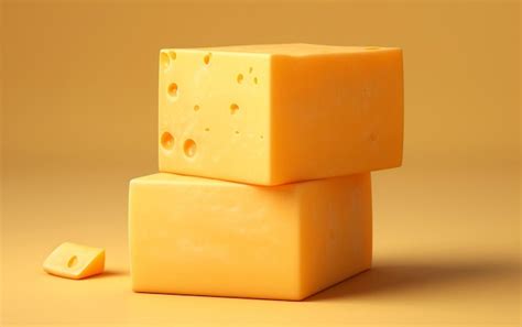 Premium AI Image | A Cheese Block Rendered in Photorealistic Detail