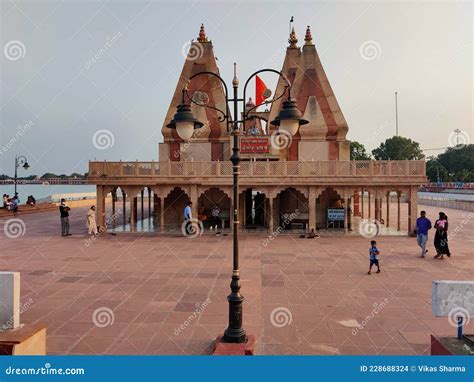 A Beautiful Hindu Temple in Kurukshetra. Krishna Janmashtami Festival ...