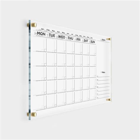 Acrylic Wall Calendar 2023 Personalized Dry Erase Board - Etsy