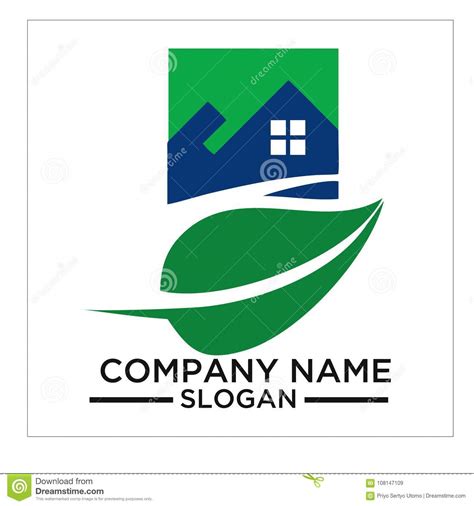Green Building, Real Estateh, Home and Construction Logo and Vector Design Stock Vector ...