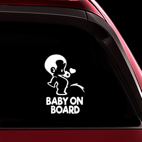 Peeing Boy Baby on Board Sticker - Funny Cute Safety Caution Decal Sig ...