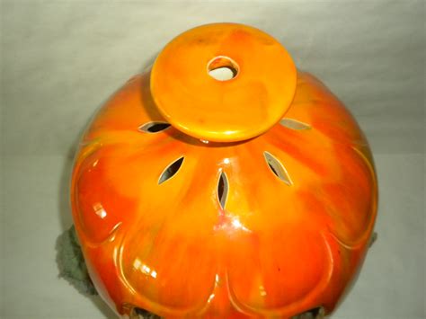 Orange ceramic 1970's lamp | Beautiful orange ceramic swag l… | Flickr