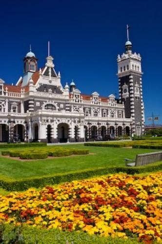 Dunedin City Railway Station Architecture Otago South Island New Zealand | Photo, Information