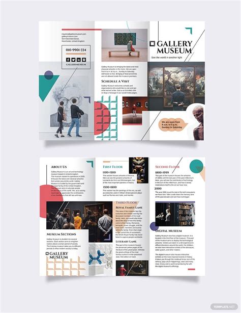 Museum Tri-Fold Brochure Template in Illustrator, InDesign, Publisher, Word, PSD, Pages, Google ...