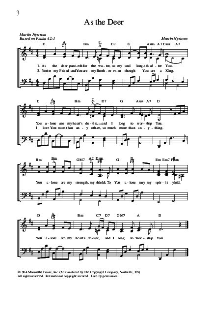 As The Deer Panteth Sheet Music - cloudshareinfo