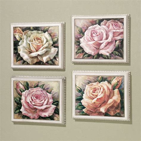 Blooming Roses Framed Canvas Wall Art Set