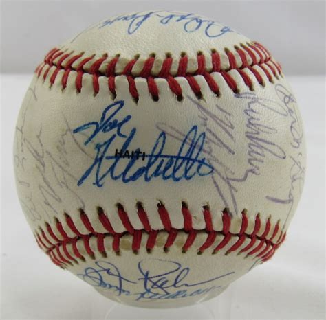 1983 World Series Logo Baseball Team-Signed by (31) with Cal Ripken ...