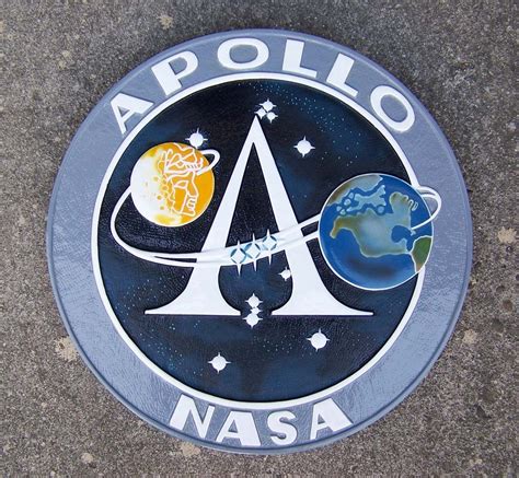 NASA - Apollo Program Insignia Seal - 14" Mahogany Plaque