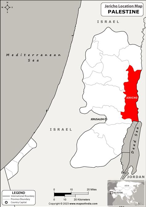 Where is Jericho Located in Palestine? | Jericho Location Map in the ...