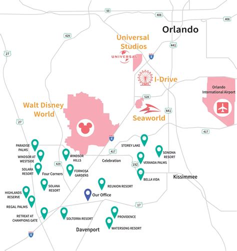 Orlando Area Resort Maps | Florida Vacation Homes