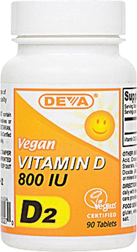 Deva Vegan Vitamin D -- 800 IU - 90 Tablets | Vegan vitamins, Vegan vitamin d, Vitamins