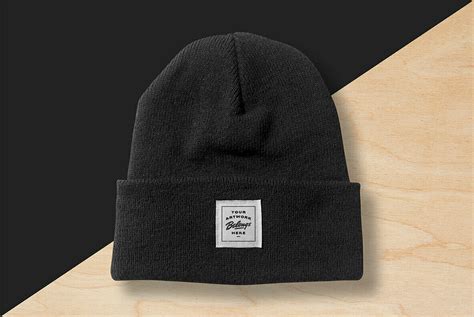 Folded Beanie Mockup Graphics - YouWorkForThem