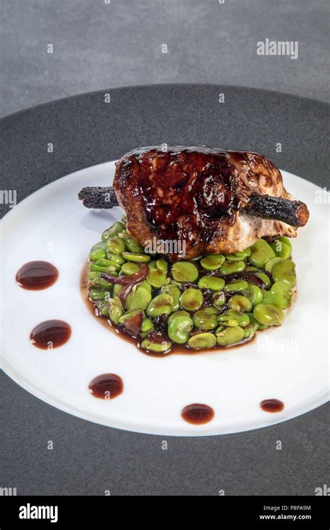 Liquorice skewered monkfish hi-res stock photography and images - Alamy