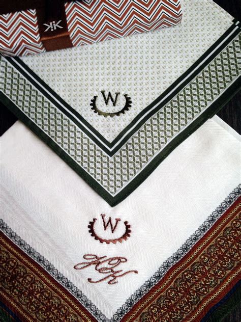 Handkerchiefs men's Luxury embroidered Monogram Monogram в интернет ...