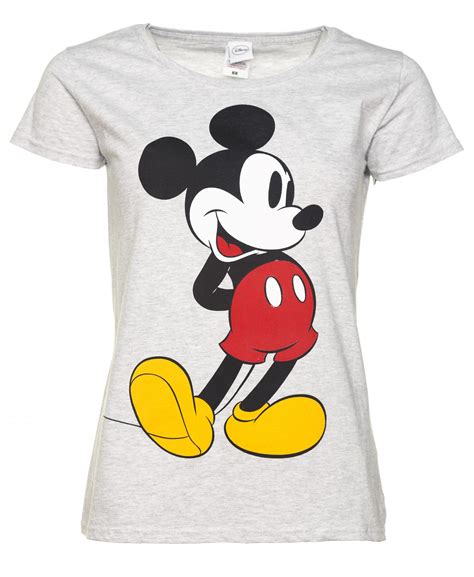 Women's Grey Marl Classic Mickey Mouse Disney T-Shirt