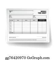 5 Employee Weekly Time Sheet Template Clip Art | Royalty Free - GoGraph