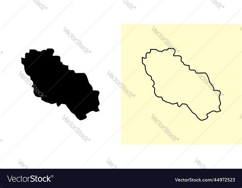 Berat map albania europe filled and outline map Vector Image