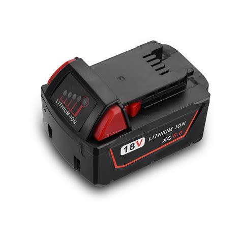 18V 6000mAh Replacement Battery for Milwaukee M18 48-11-1850 18 Volt ...