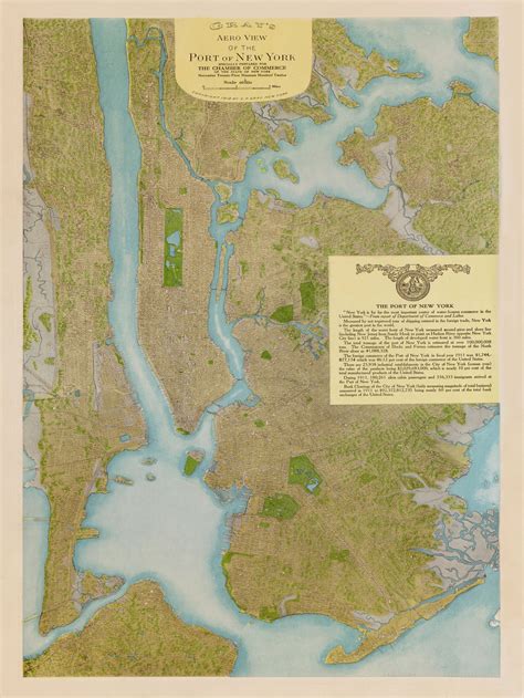 1913 New York Port Map New York City Map Produced From an - Etsy