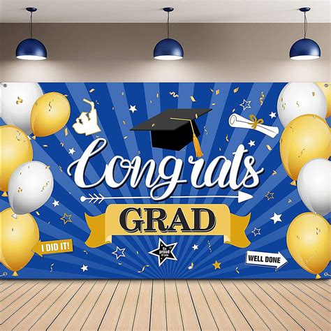Graduation Decorations 2022 Congrats Grad Banner Graduation Photography Backdrop Banner Photo ...