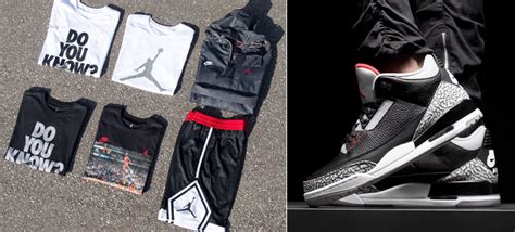 Jordan 3 Black Cement Clothing and Gear | SneakerFits.com