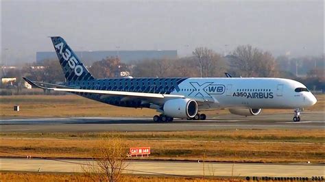 Carbon livery ! Beautiful Airbus A350 XWB F-WWCF MSN 002 at Toulouse-Blagnac [TLS/LFBO] - YouTube