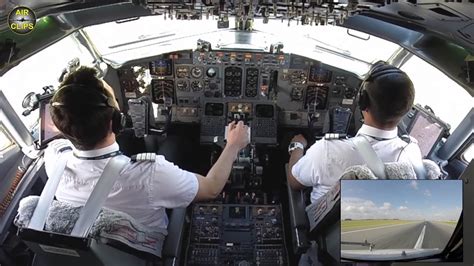 Air Baltic CLASSY Boeing 737-500 COCKPIT Landing in Brussels. Enjoy the "Clock Shop"! [AirClips ...