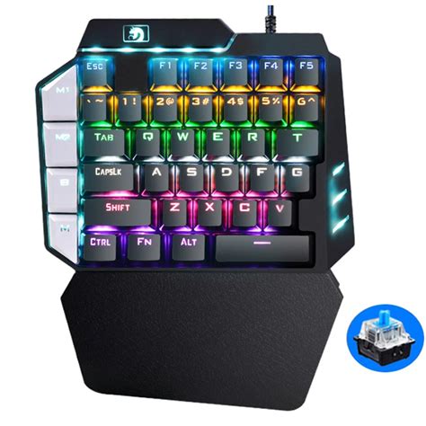 Cool Gaming Keyboard One Handed Mechanical Keyboard for PUGB Mobile Game Left Hand Keyboard PC ...