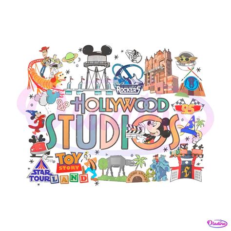 Vintage Disney Hollywood Studios PNG Sublimation File