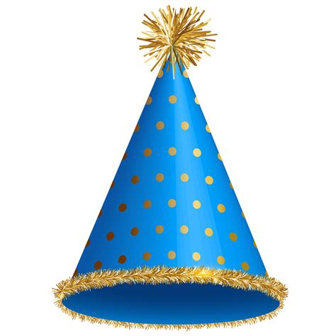 Blue party hats with pattern of dots. Mockup of cap for birthday ...