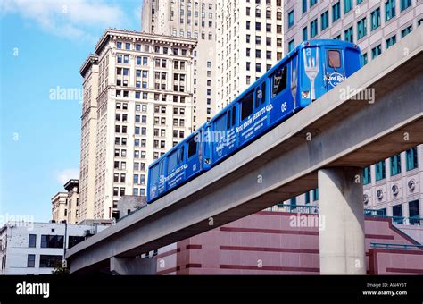 Detroit People Mover Train Stock Photo - Alamy