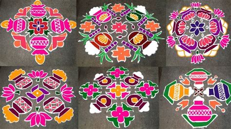 Pongal kolam collections. Easy Dot pongal kolam. Pongal muggulu. Pongal ...