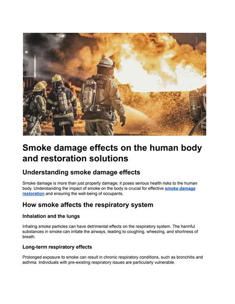 Smoke Damage and Its Impact on Humans by Puro Clean - Issuu