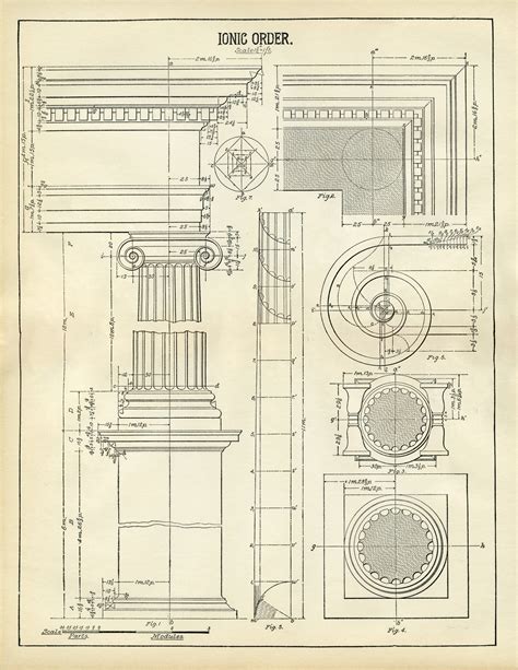 6 Antique Architectural Prints! - The Graphics Fairy