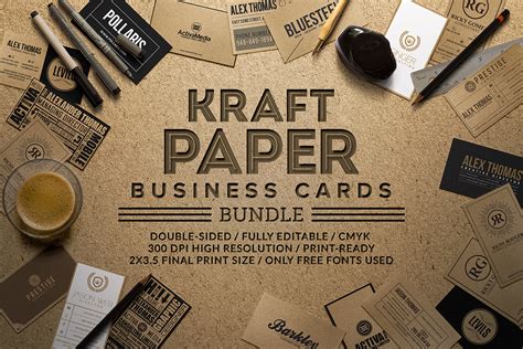 Kraft Paper Business Cards Bundle :: Behance