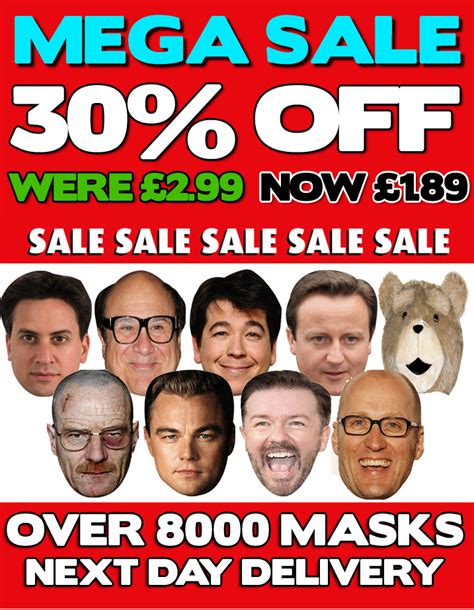 Celebrity Face Masks - Stag & Hen Personalised Facemasks