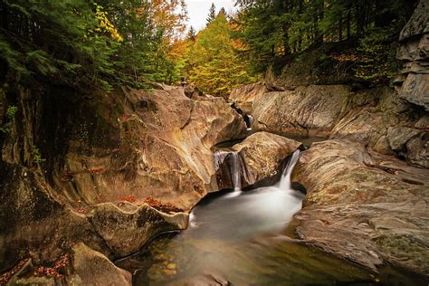 Warren VT Warren Falls Fall Foliage Photograph by Toby McGuire - Pixels