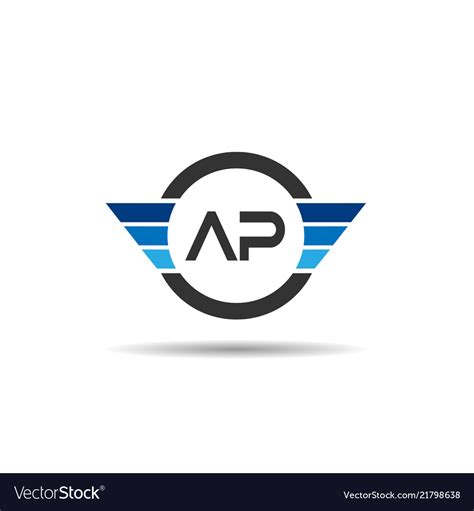 Initial letter ap logo template design Royalty Free Vector