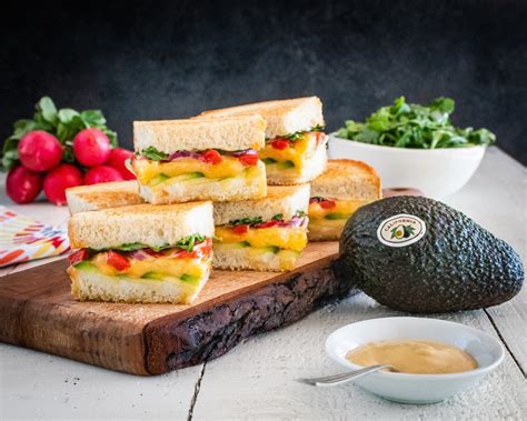 Smoked Gouda Grilled Cheese Bites with California Avocados - California Avocados